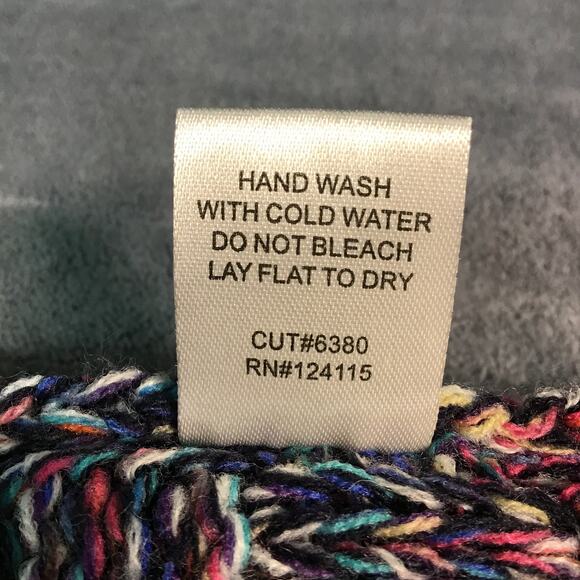 Elodie Multicolor Mohair Blend Chunky Knit Mock Neck Sweater Size M Cozy - Picture 6 of 9